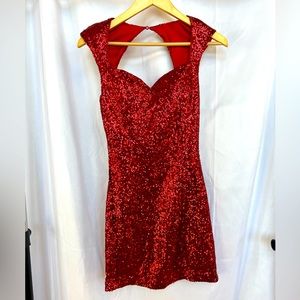 Guess RED Sequin Mini dress